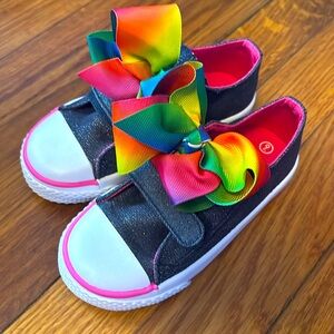 Denim girl jojo bow shoes